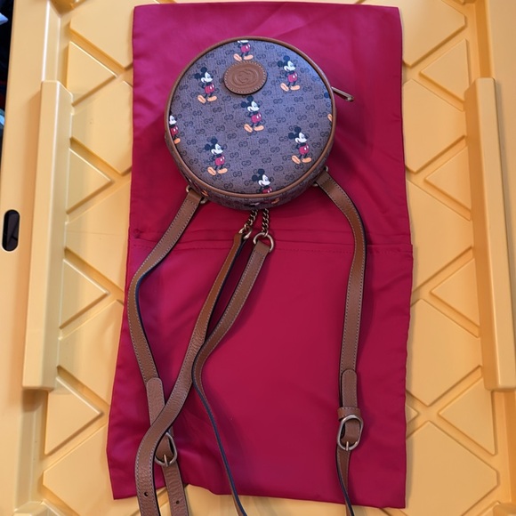 Gucci x Disney Mini Vintage GG Supreme Mickey Mouse Round Backpack - Picture 5 of 12